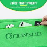 حوله ورزشی میکروفایبر DUNSOO با جیب زیپ‌دار - Image 3