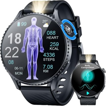 ساعت هوشمند مردانه idomars مدل ECG + HRV 